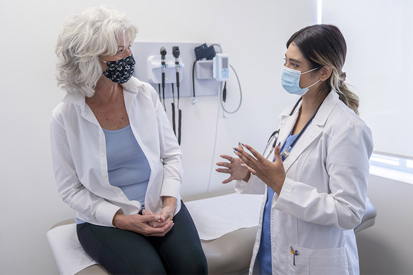 Doctor meeting with patient